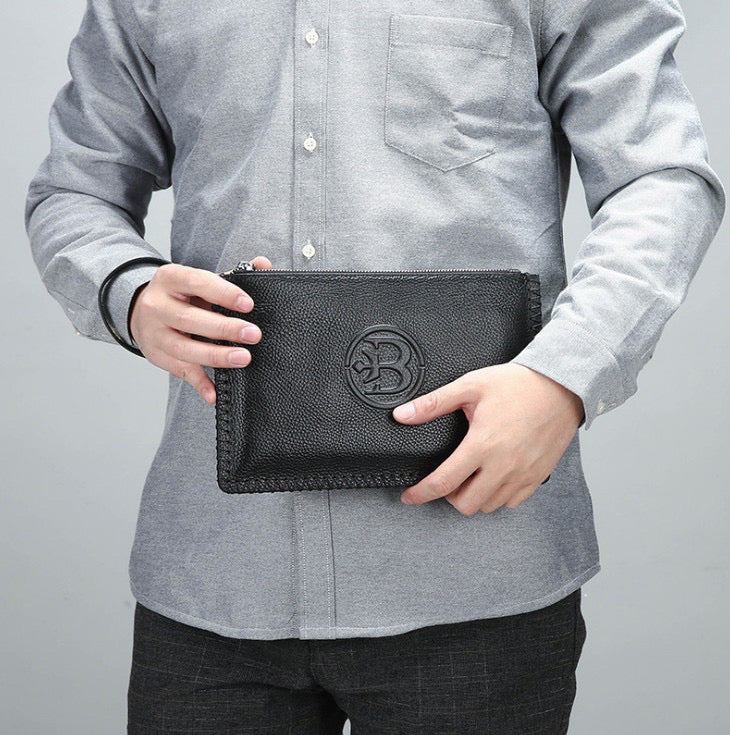 Pochette homme en cuir