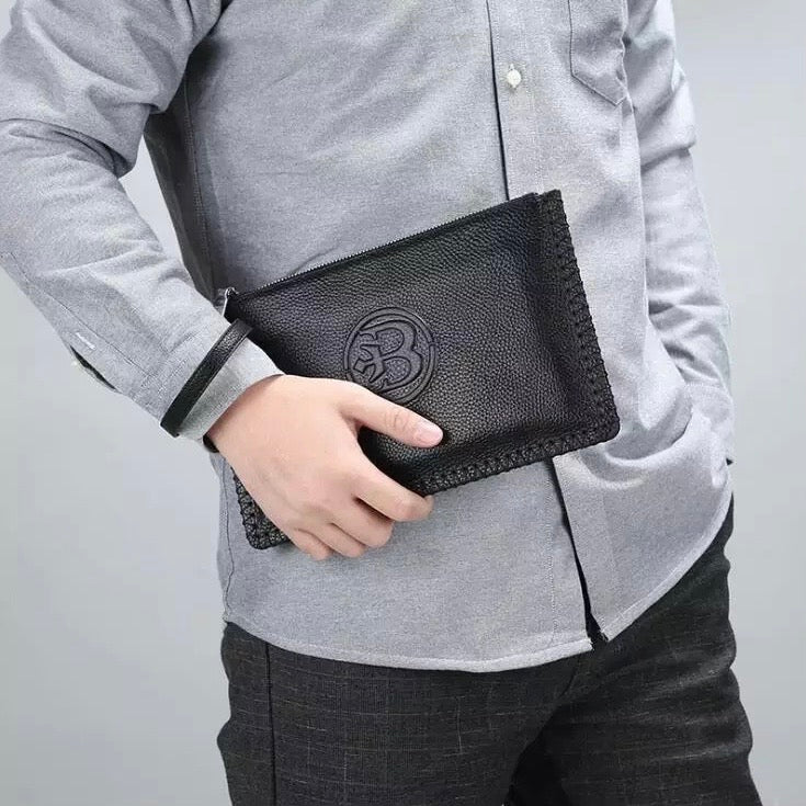 Pochette homme en cuir